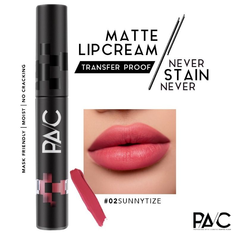 PAC Never Stain Never Matte Lip Crem