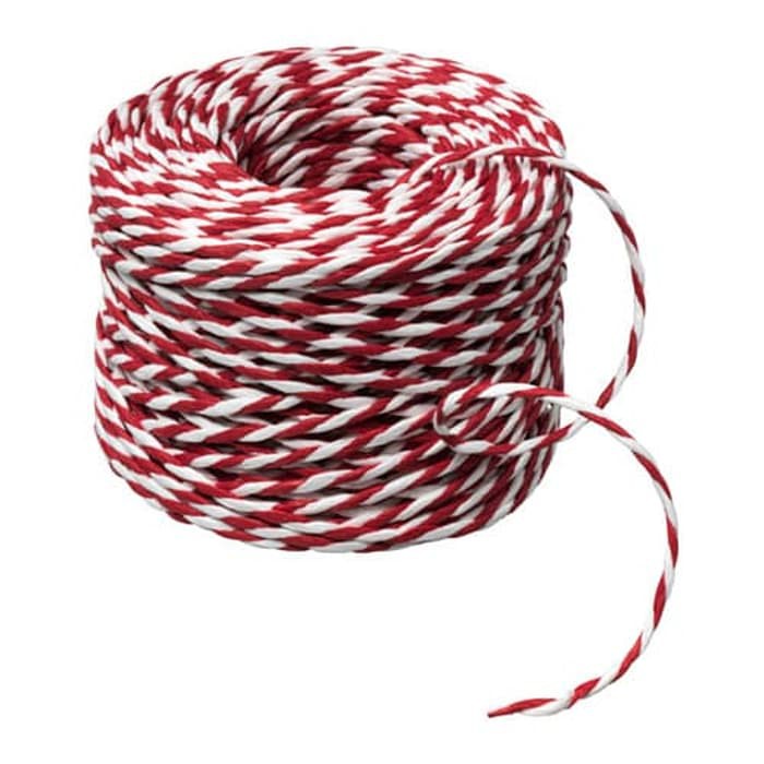 

VINTER tali ikat kado, tali rami, jute string, 40mtr, merah-putih / Merah-Krem / Biru-putih