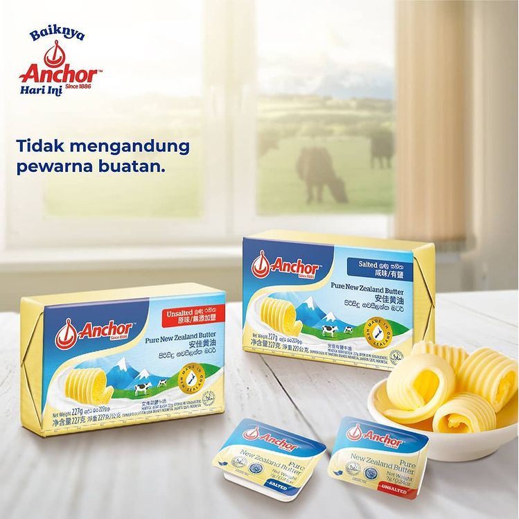 Anchor Unsalted Butter | Anchor Salted Butter | Butter Anchor Mentega Anchor Mentega Premium