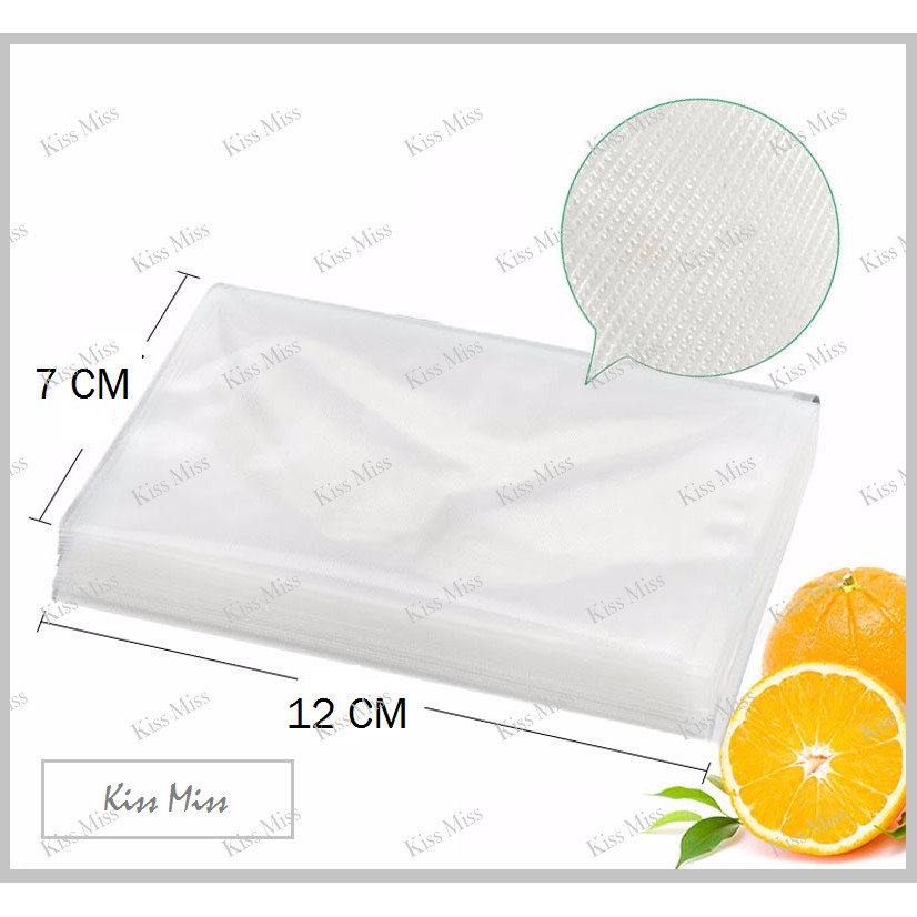 Plastik Vacuum Bag Embossed / 7x12cm / Vakum Sealer / Vacum / Plastik makanan / vakum / emboss