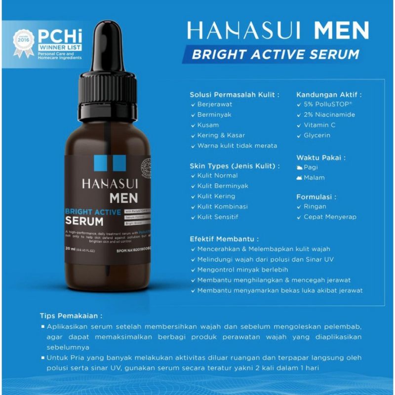 HANASUI MEN BRIGHT ACTIVE SERUM