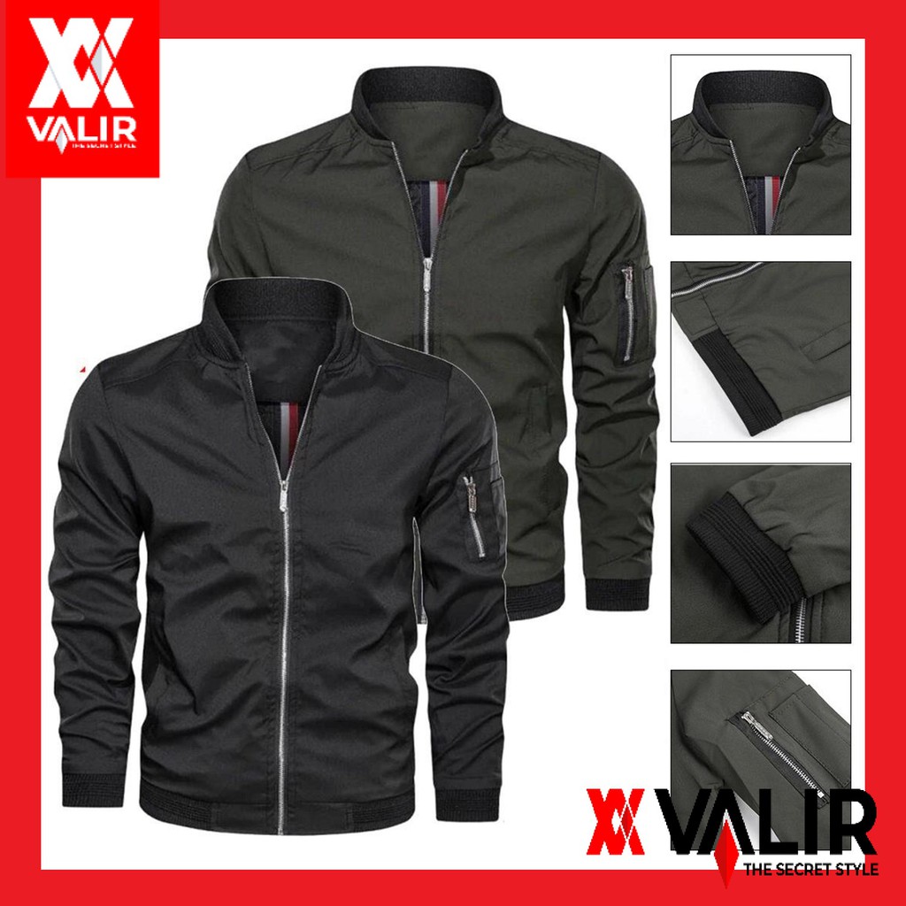 Jaket Taslan Pria Model Terbaru 2021/jaket bomber army pria/Jaket Pria - Valir Groove