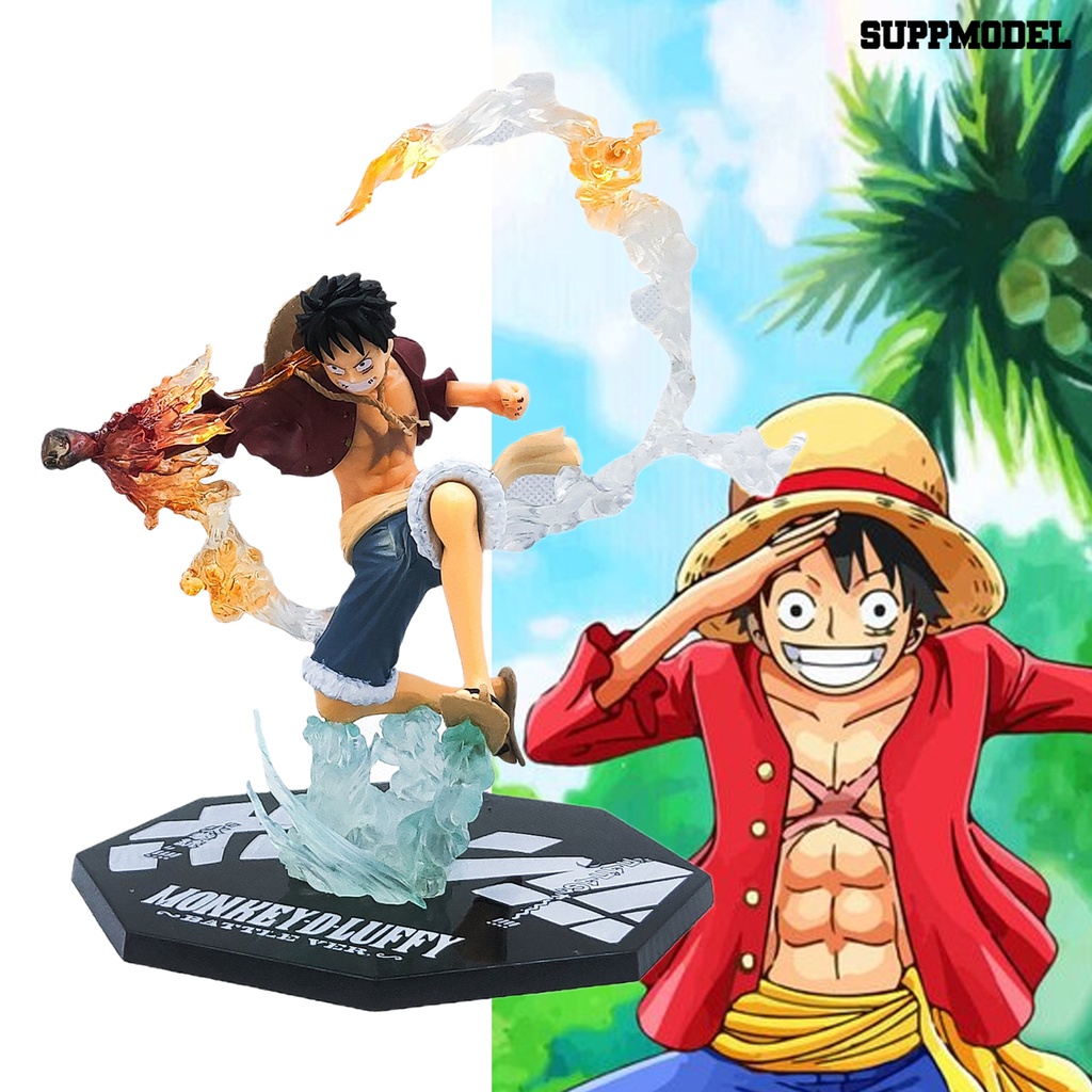 Action Figure Model Luffy One Piece Fire Fist Bahan PVC Untuk Hadiah Ulang Tahun