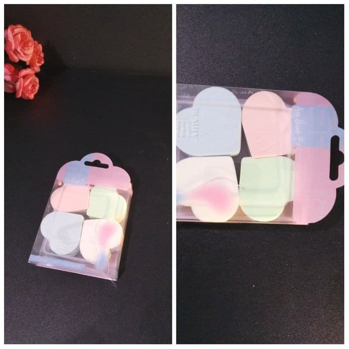Mega_1688 Beauty Sponge Busa Make Up Set 4 In 1 Packing Mika MG724