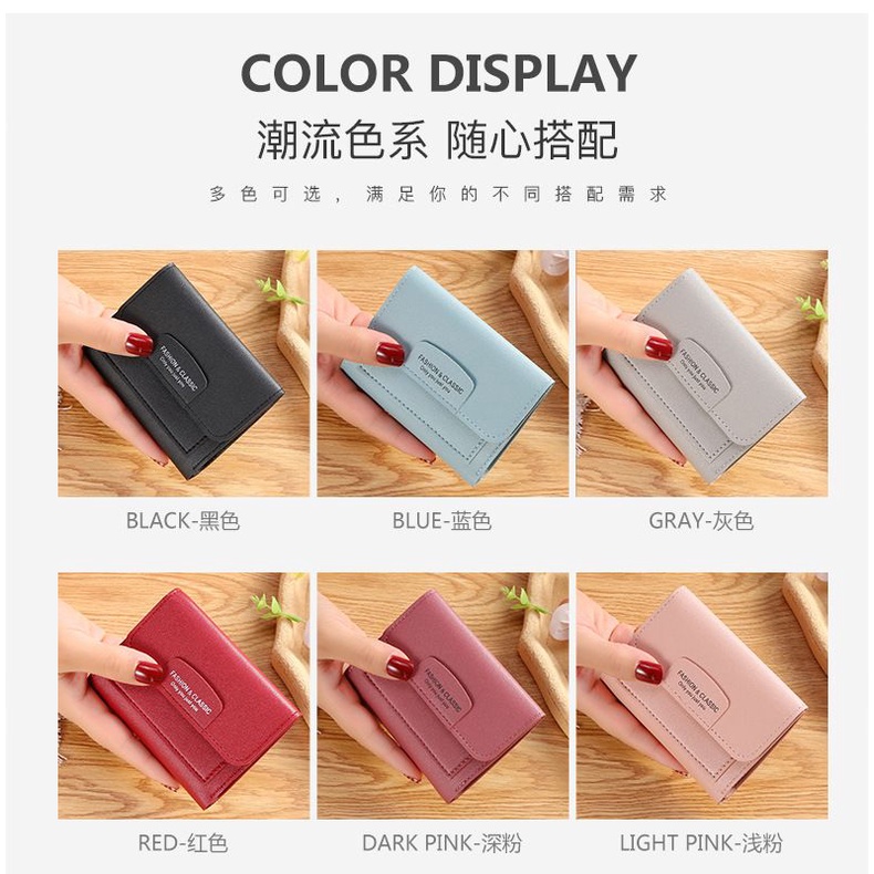 EV D 813 dompet lipat  wanita pendek murah/dompet wanita mini import murah cantik real pic