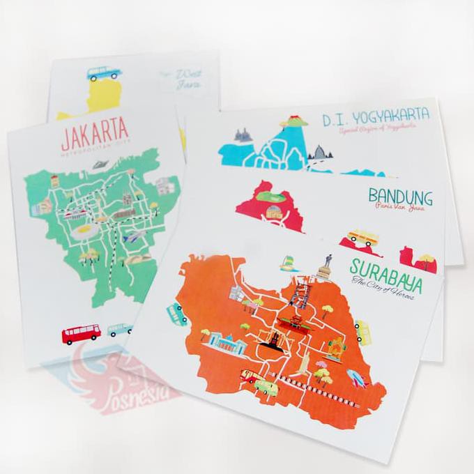 

HOT SALE|BEST SALLER Postcard / Kartu pos City Map