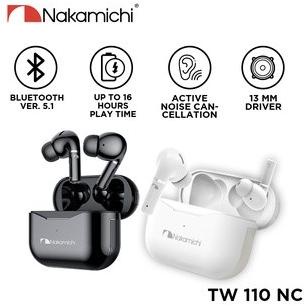 Nakamichi TW110NC TWS Active Noise Cancelling Earphone Hitam Putih