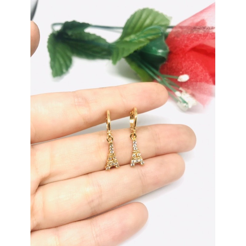 anting jepit permata emas