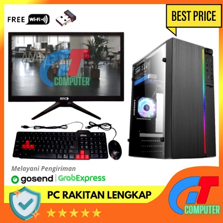 PC Rakitan Intel  i5 2400 Lengkap + Monitor (For Office and Design Needs) VGA GT 710 2GB SSD 120GB
