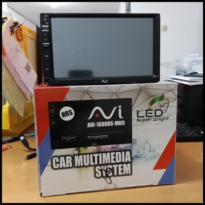 Promo Terbatas Head Unit Double Din Tv Mobil Avi 1600Ds Mkn
