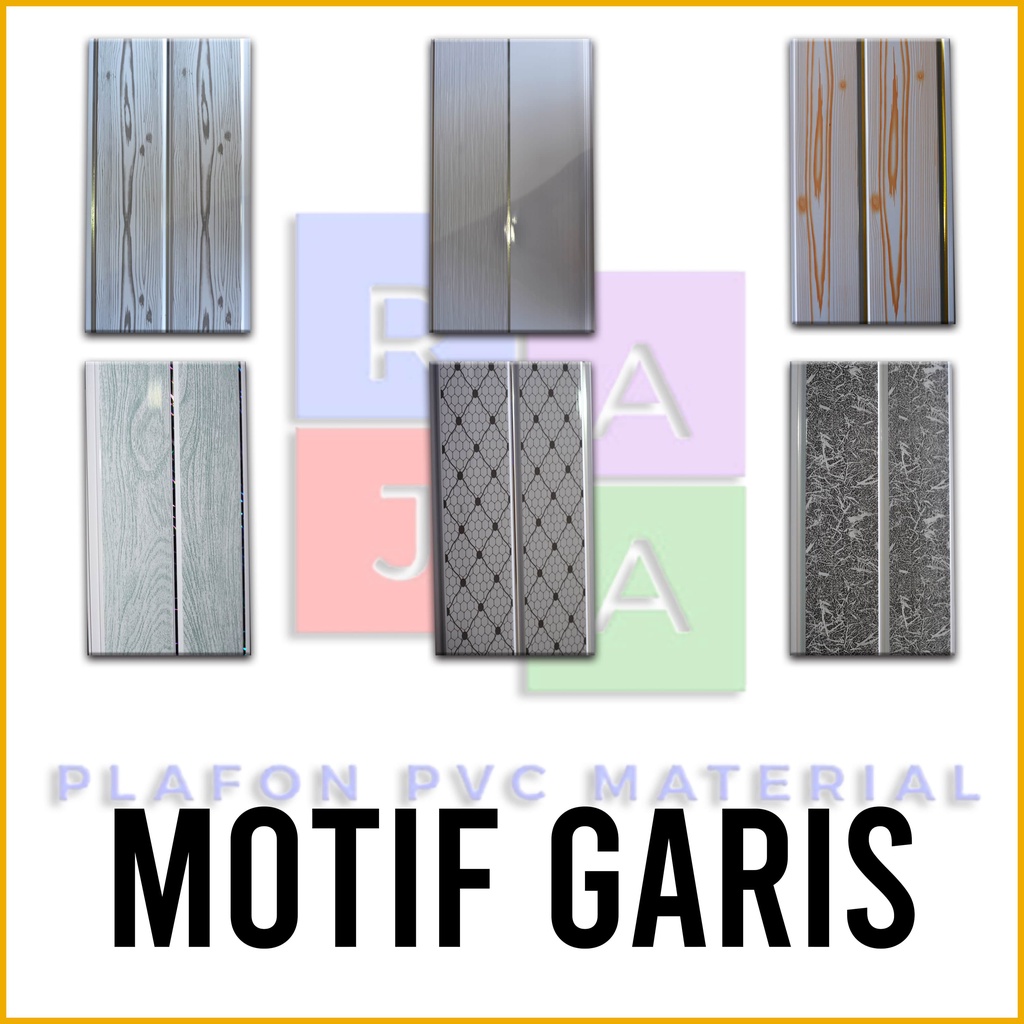 Plafon PVC Motif Garis Harga Permeter