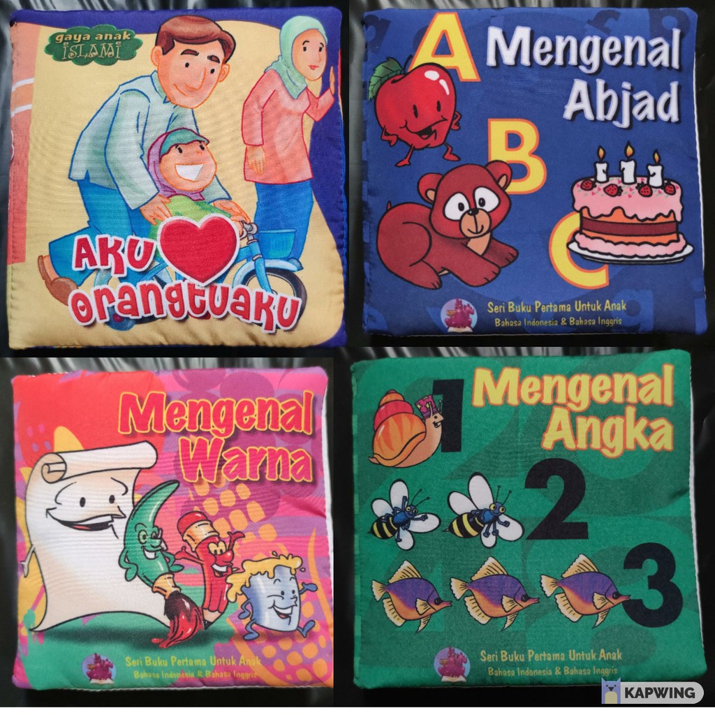 Buku Bantal Bayi / Mainan Edukasi Balita / BUKU KAIN / Baby Education Soft Book