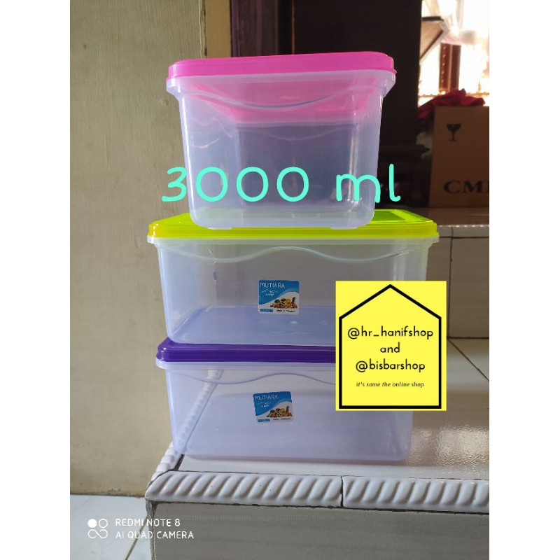 Box / Kotak Penyimpan Makanan 3000ml Merk KMP Mutiara
