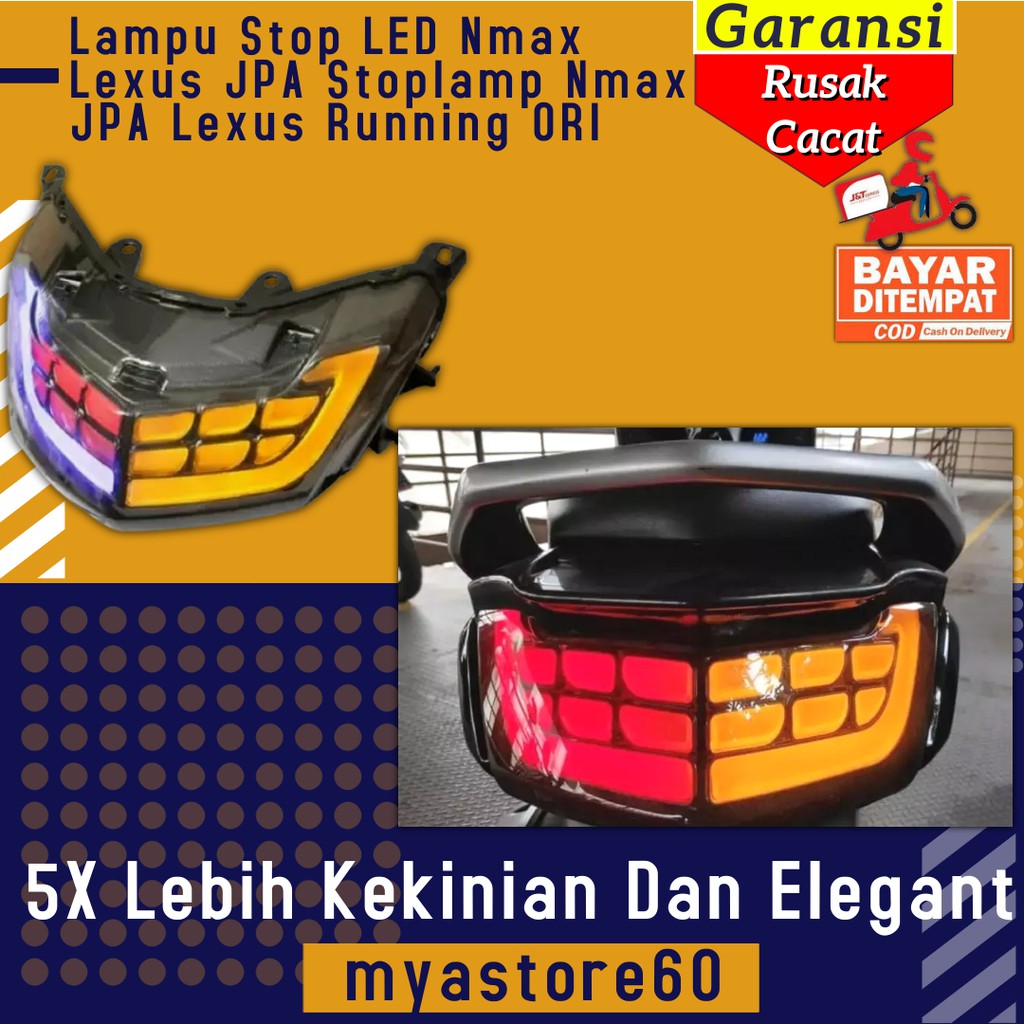 Lampu Stop LED Nmax Lexus JPA Stoplamp Yamaha Nmax Old Lama JPA Lexus Running ORI