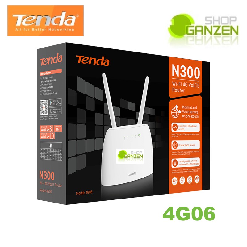 TENDA 4G06 N300 Wi-Fi 4G VoLTE Router / New Generation 4G680