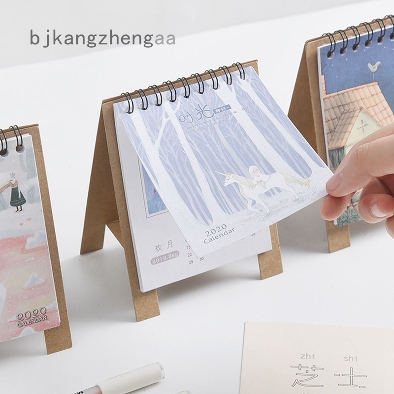1Pc Kalender Meja Desain Kartun Binatang Lucu 2020 1Pc Kalender Meja Desain Kartun Binatang Lucu 2020