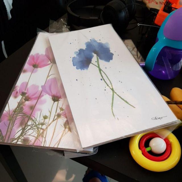 Hiasan Dinding Poster Kayu Vintage Dekorasi Rumah Cafe Kantor Bunga Tanaman Abstrak