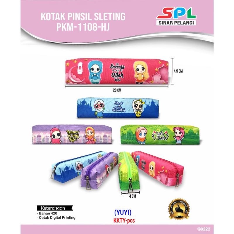 

Kotak Pensil Tempat Pensil Kain Resleting Animasi Bahan Kain Tebal Digitla Printing 20x4x4.5cm