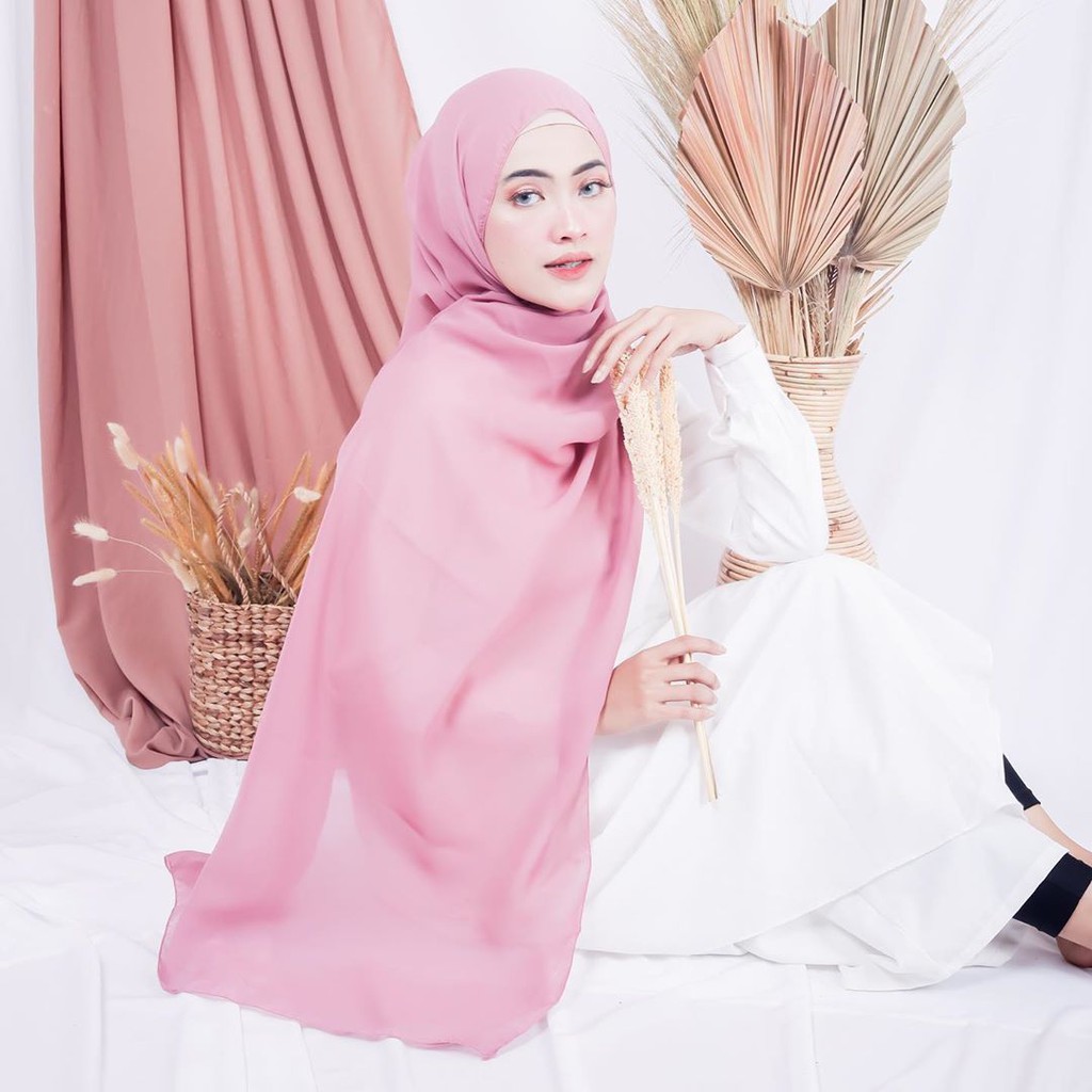 Bella Pashmina warna Dusty Purple