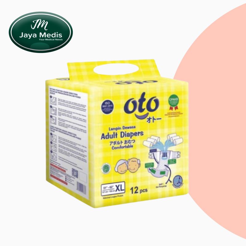 Popok Dewasa Model Perekat - Oto Diapers Adult Size XL - Isi 12 Pcs