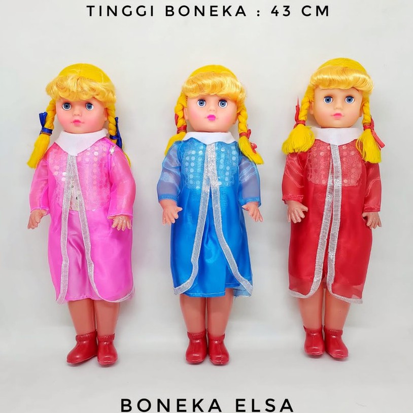 MAINAN ANAK PEREMPUAN BONEKA ELSA UKURAN BESAR SUARA TANGIS PAPA MAMA