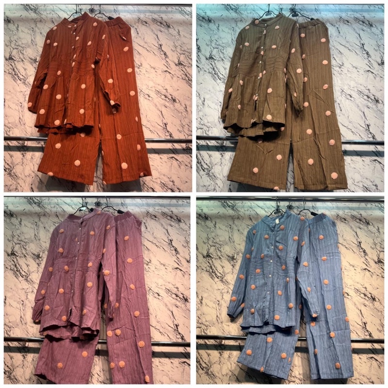 SETCEL SERAT KAYU POMPOM LESTY BY MIUDIS / SETELAN CELANA SERAT KAYU POMPOM LESTI PREMIUM MURAH