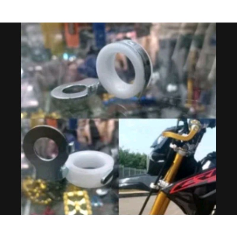 bracket rem braket breket clamp brakehose guide bracket selang rem depan tril trail klx crf Suzuki