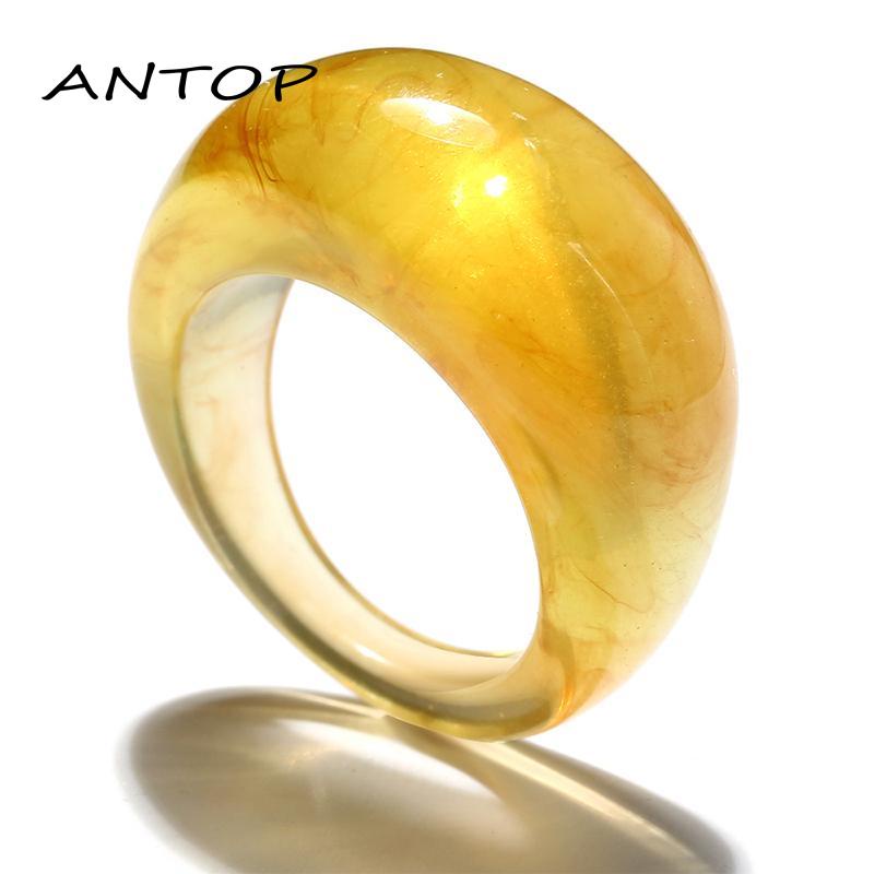 Cincin Bahan Resin Gaya Retro Untuk Wanita