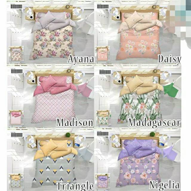 BEDCOVER SET MY LOVE (180X200T30CM) AYANA,MADISON,TRIENGLE,DAISY,MADAGASCAR,NIGELIA