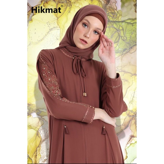 Hanya Ready Black xl ABAYA HIKMAT A4544