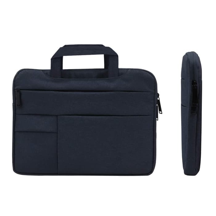 Tas Laptop 14 inch Macbook Softcase Nylon Hanstrap Waterproof - Dark Blue