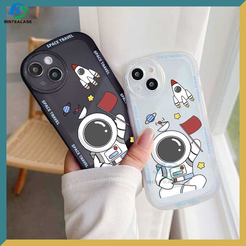 Casing TPU Realme 5 5i 6i C3 C35 C21Y C25Y C21 RealmeC11 C11 2021 C25 C15 C12 C2 Motif Astronot