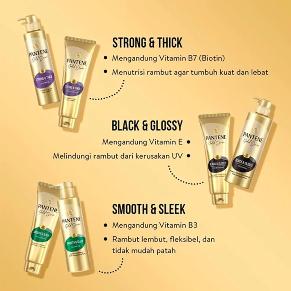 ☑️ YK ☑️ PANTENE Gold Series shampoo / Conditioner 90ml 125ml