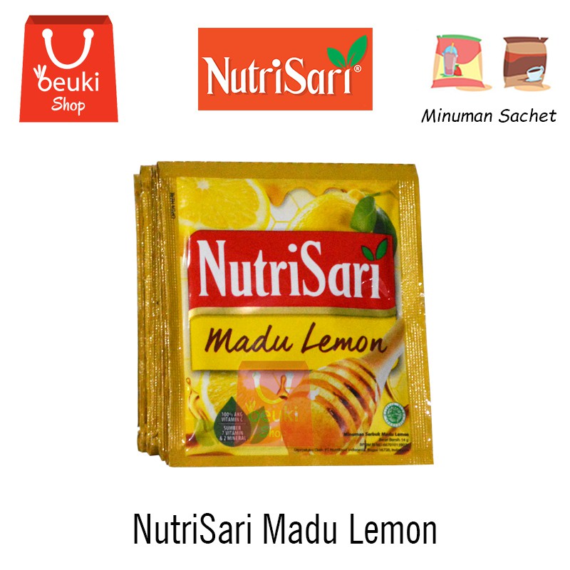 

NutriSari Madu Lemon Minuman Serbuk Rasa Madu Campur Lemon Menyegarkan - 10pcs x 14gr