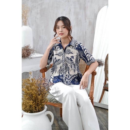 Atasan batik 288 HT/ Kemeja Batik Wanita Modern