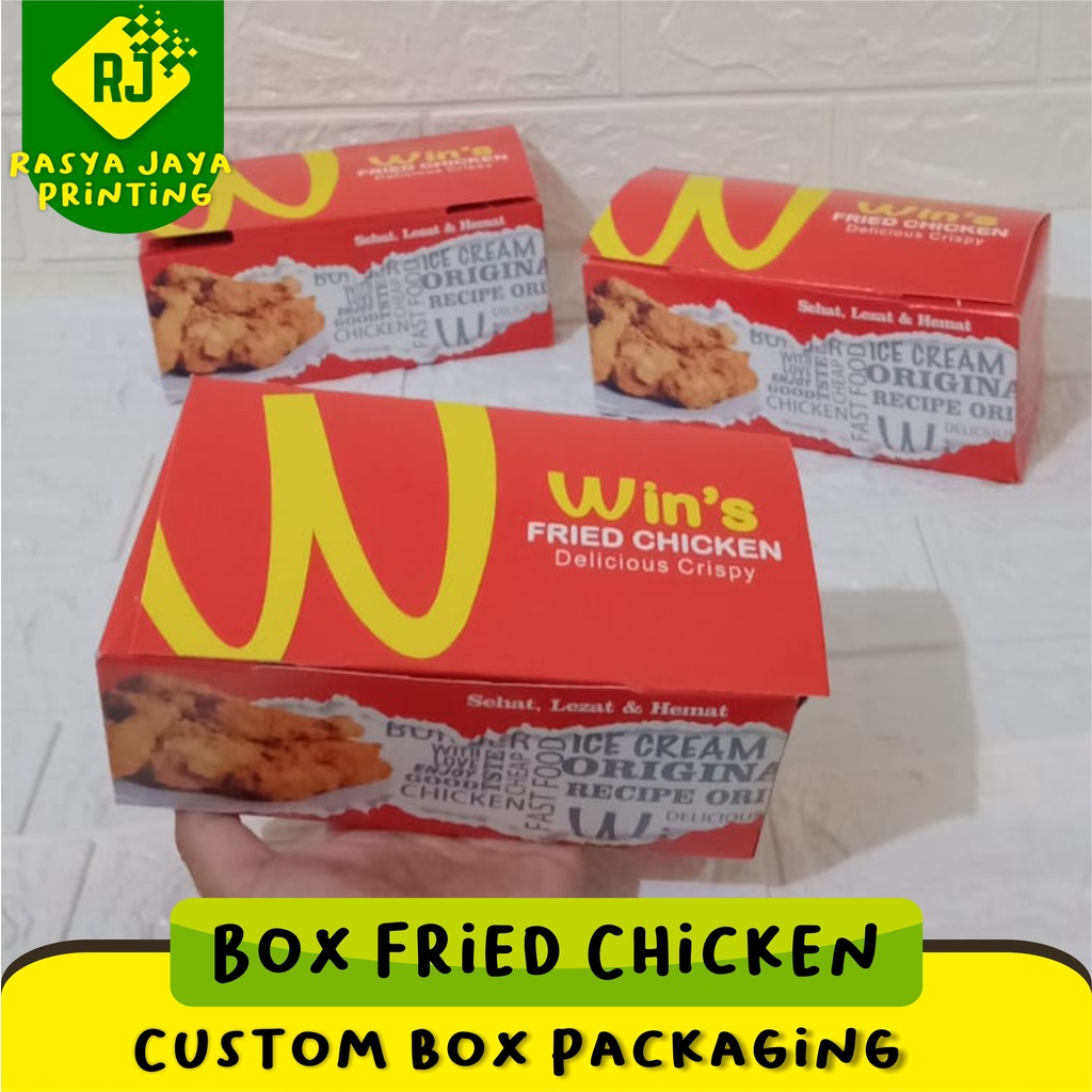 Box Chicken | Dus Ayam Custom | Kotak Makan Custom | Box Fried Chicken | Kotak Nasi Custom | Cetak L