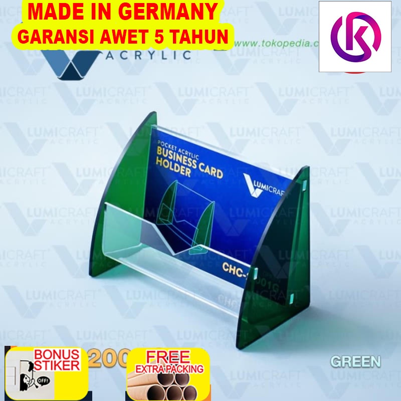 

Murah Tempat Kartu Nama / Name Card Holder Acrylic/Akrilik Pocket - Green