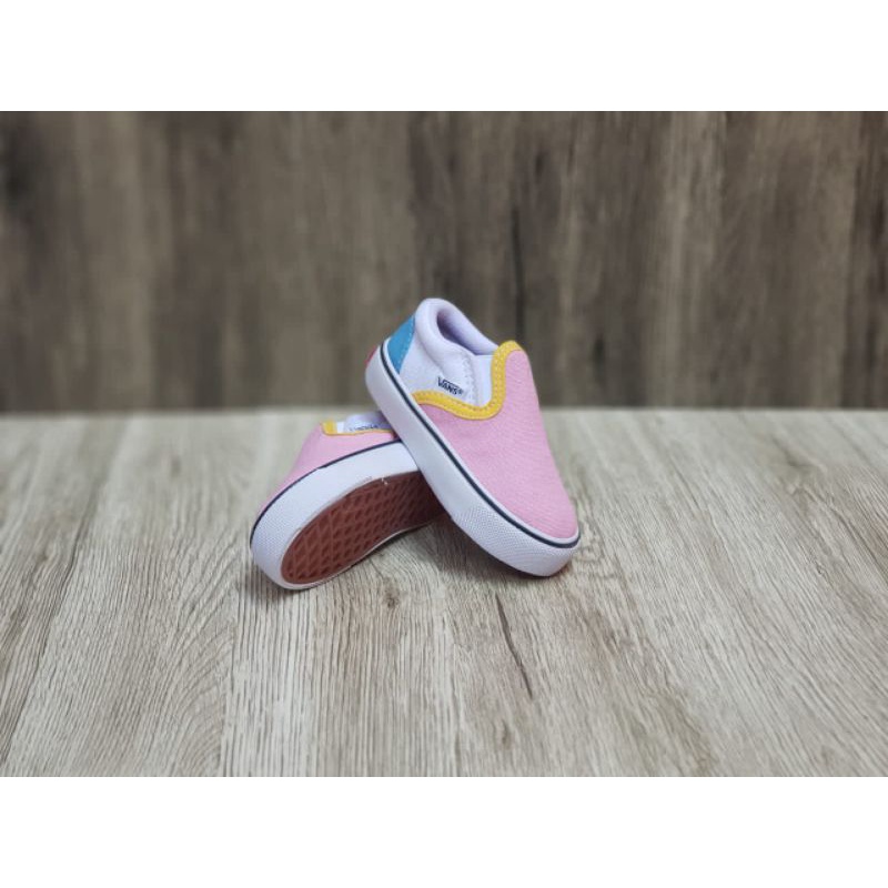 Sepatu Anak Vans Slip On Pink Blue Size 21 - 35 Premium Quality