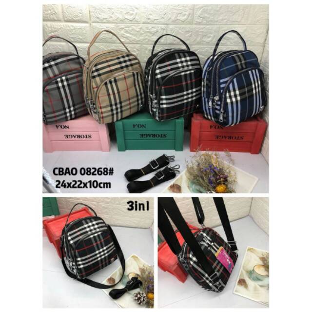Tas wanita import jinjing selempang dan ransel 3in1