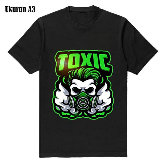 Baju Kaos Distro pria Logo Gaming Toxic