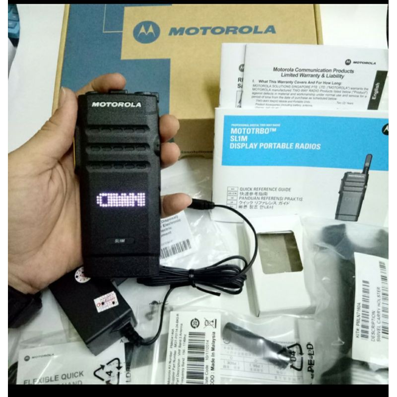 HT MOTOROLA SL1M VHF WALKIE TALKIE DIGITAL SLIM GARANSI RESMI
