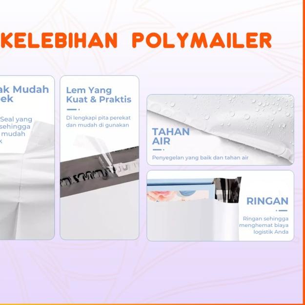 

ⅎ Plastik Packing Polymailer Warna Putih 38x52 isi 100 pcs Tebal Glossy ☻