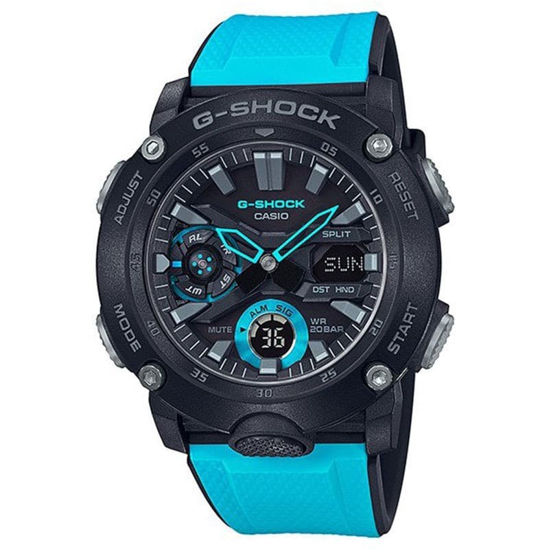 Jam tangan pria CASIO G-SHOCK GA-2000-1A2DR strap rubber original garansi resmi 2 tahun gap