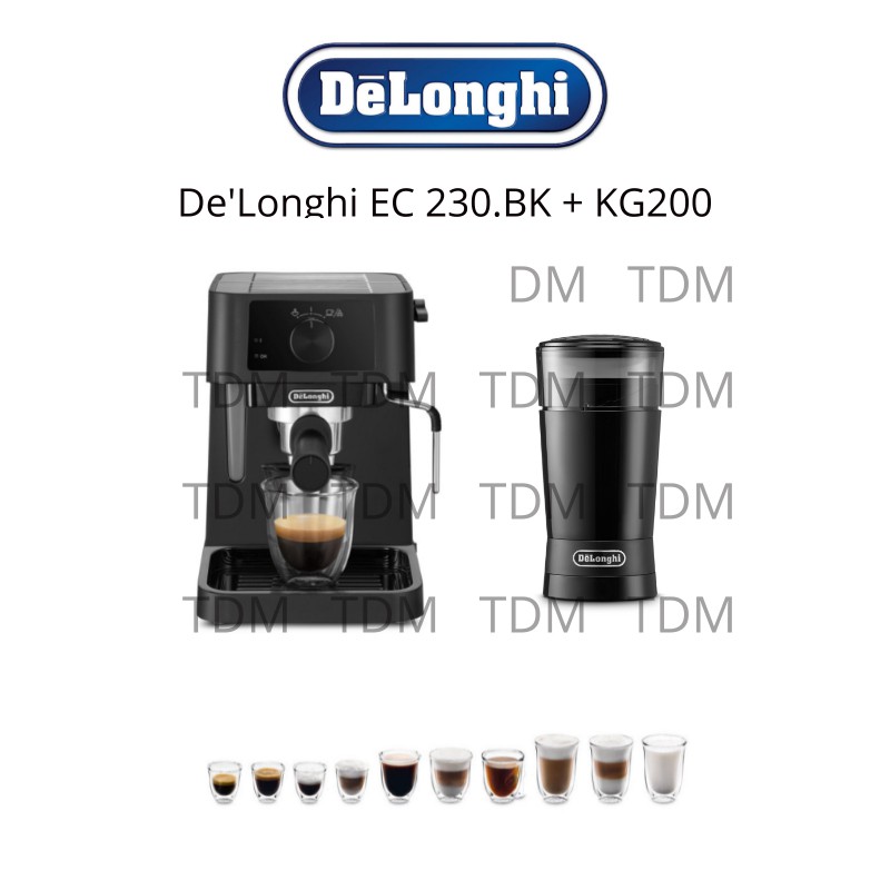 Bundling Delonghi Coffee Maker EC 230 BK Coffee Grinder KG 200