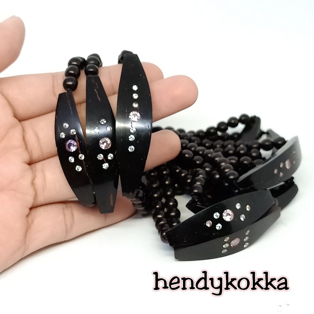 10 gelang kokka kaukah plat mata hitam