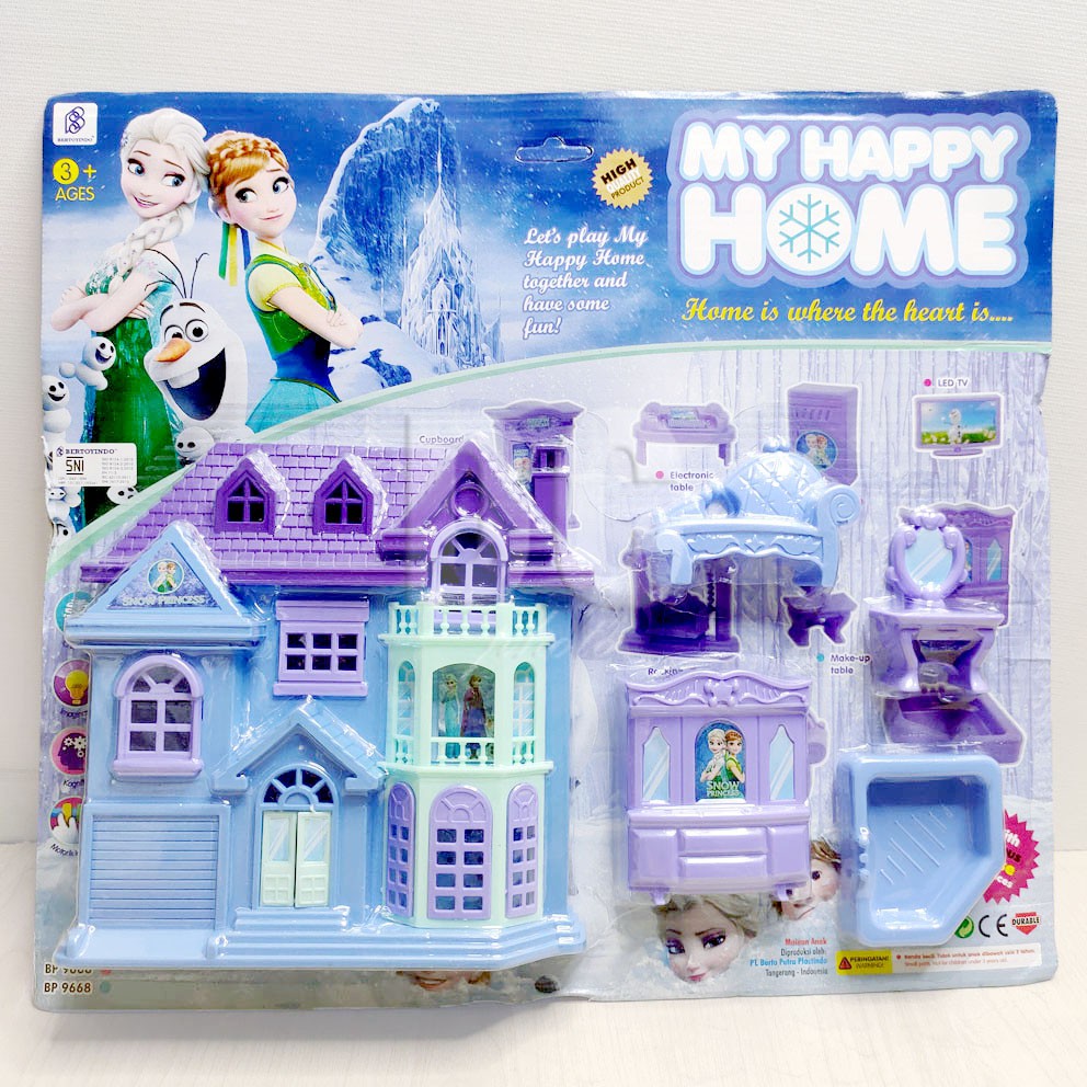 My Happy Home Frozen LOL Hello Kitty Kecil Mainan Rumah Boneka Play House Rumah-rumahan