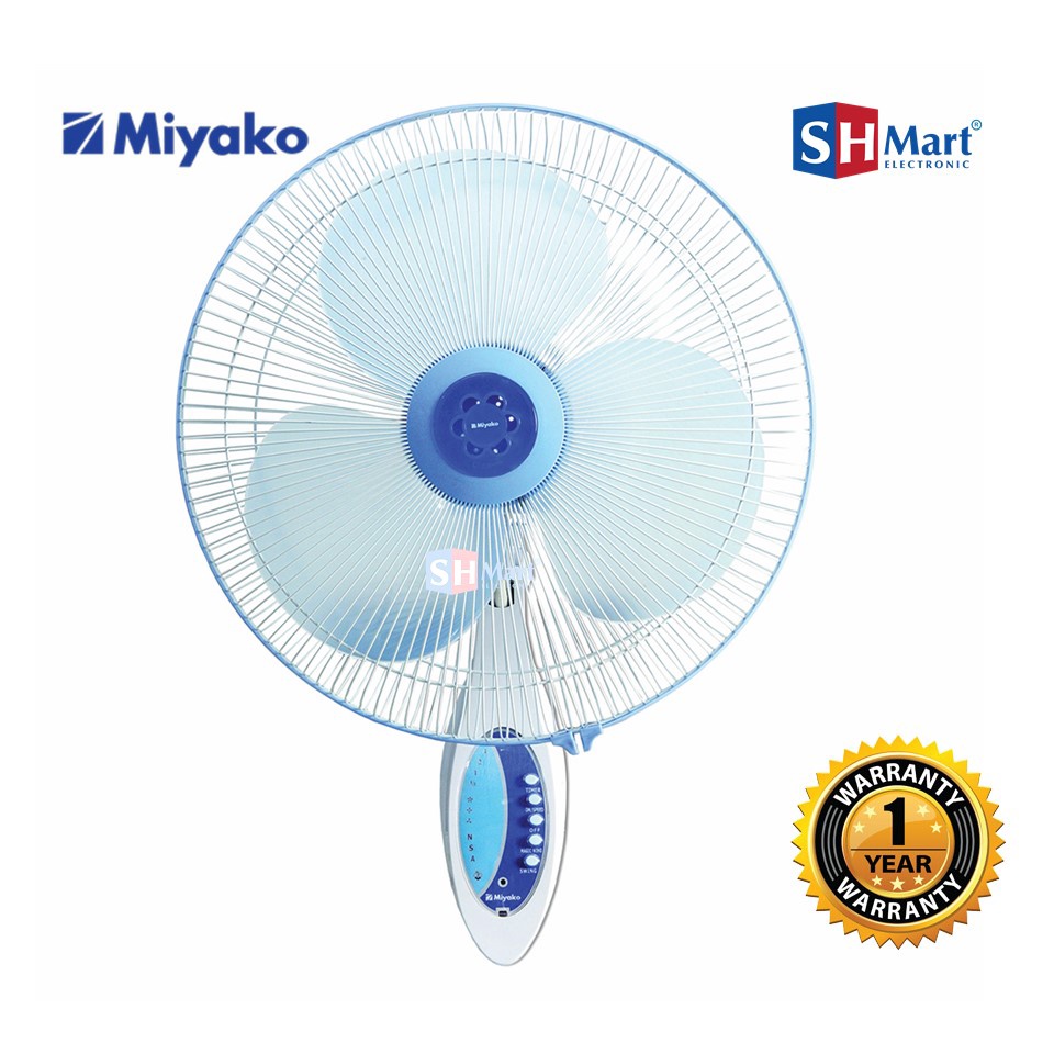 MIYAKO KIPAS ANGIN DINDING REMOTE 16 INCH KAW-1689RC / KAW1689RC WALL FAN MIYAKO