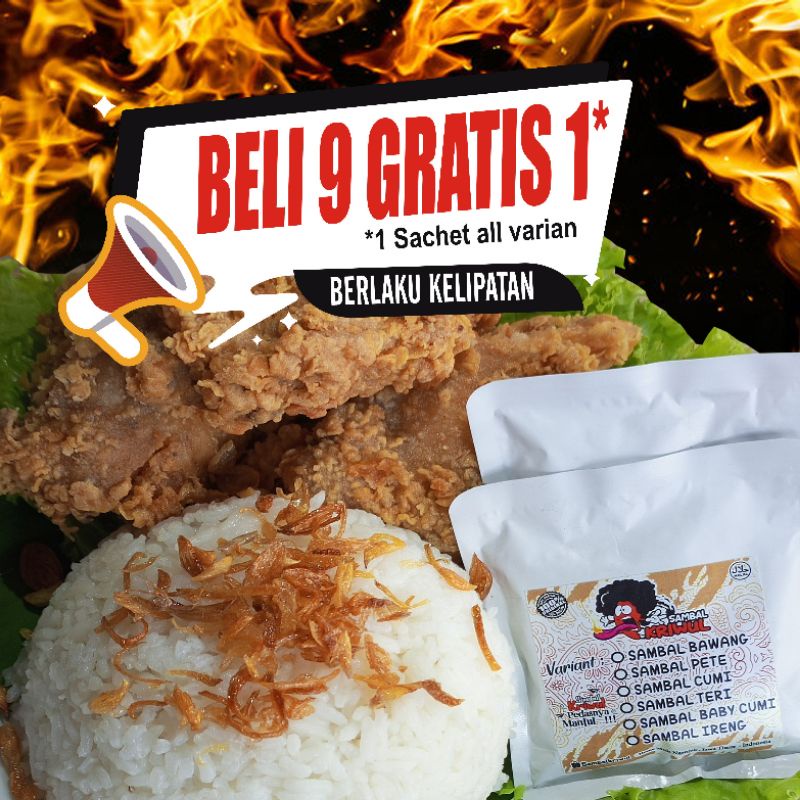 Sambal Sachet Cumi,Bawang,Pete,Teri,Baby Cumi,Ireng *SAMBAL KRIWUL PEDASNYA MANTUL*