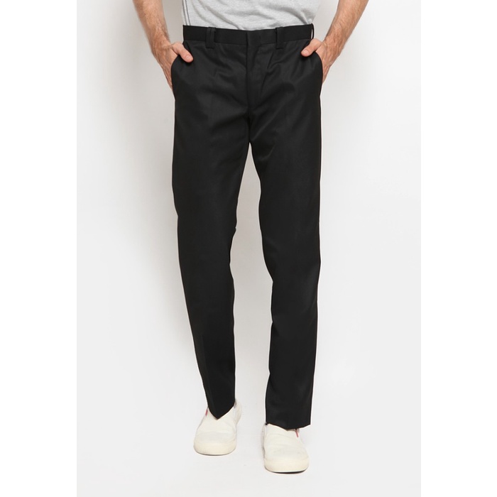 {lathifastore} Jobb Crompton-B Celana Panjang Pria Slim Fit Hitam - DARK BLACK 33 Berkualitas