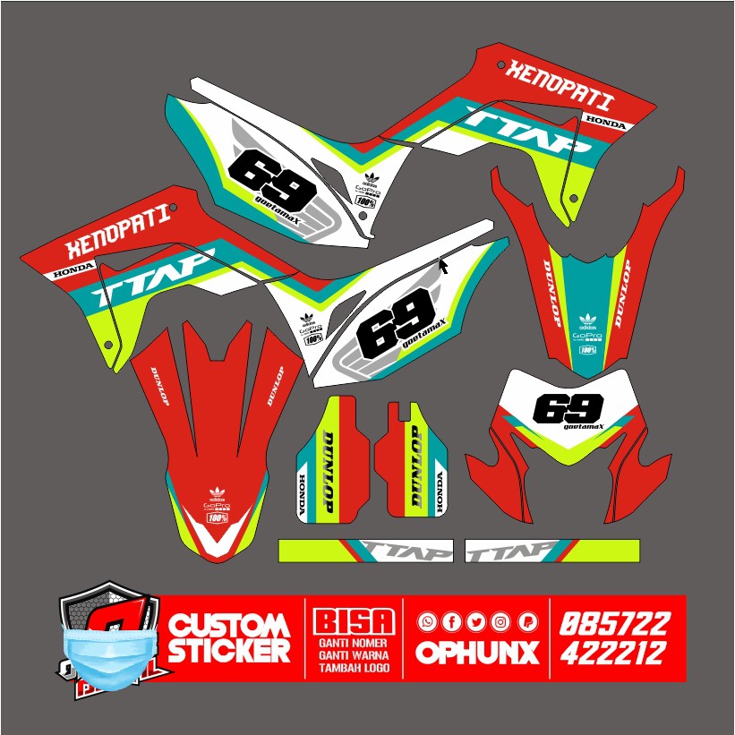 CRF STIKERCUSTOM FULL BODY DECAL STICKER STRIPING 2020